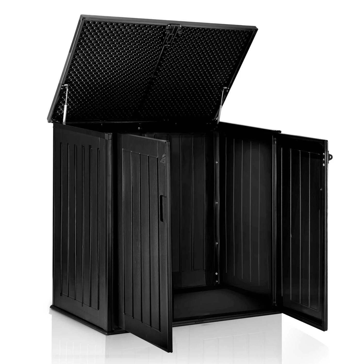 Záhradný box 116 x 112,5 x 71 cm 775 litrov čierny – Obrázok 2