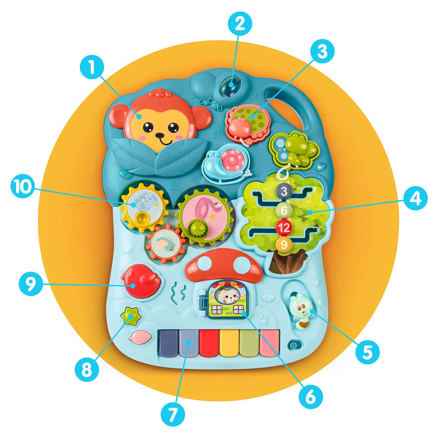 Ricokids 4-v-1 vzdelávací stôl zelený 781500 – Obrázok 10