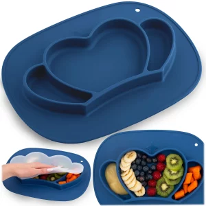 Silikónový tanier na kŕmenie Ricokids Crown pre deti