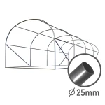 Záhradný tunel 2,5 x 4 m (10 m2) ružový Plonos – Obrázok 3