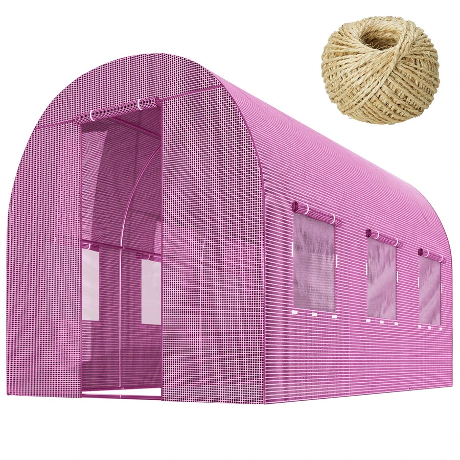 Záhradný tunel 2 x 3 m (6 m2) ružový Plonos – Obrázok 7