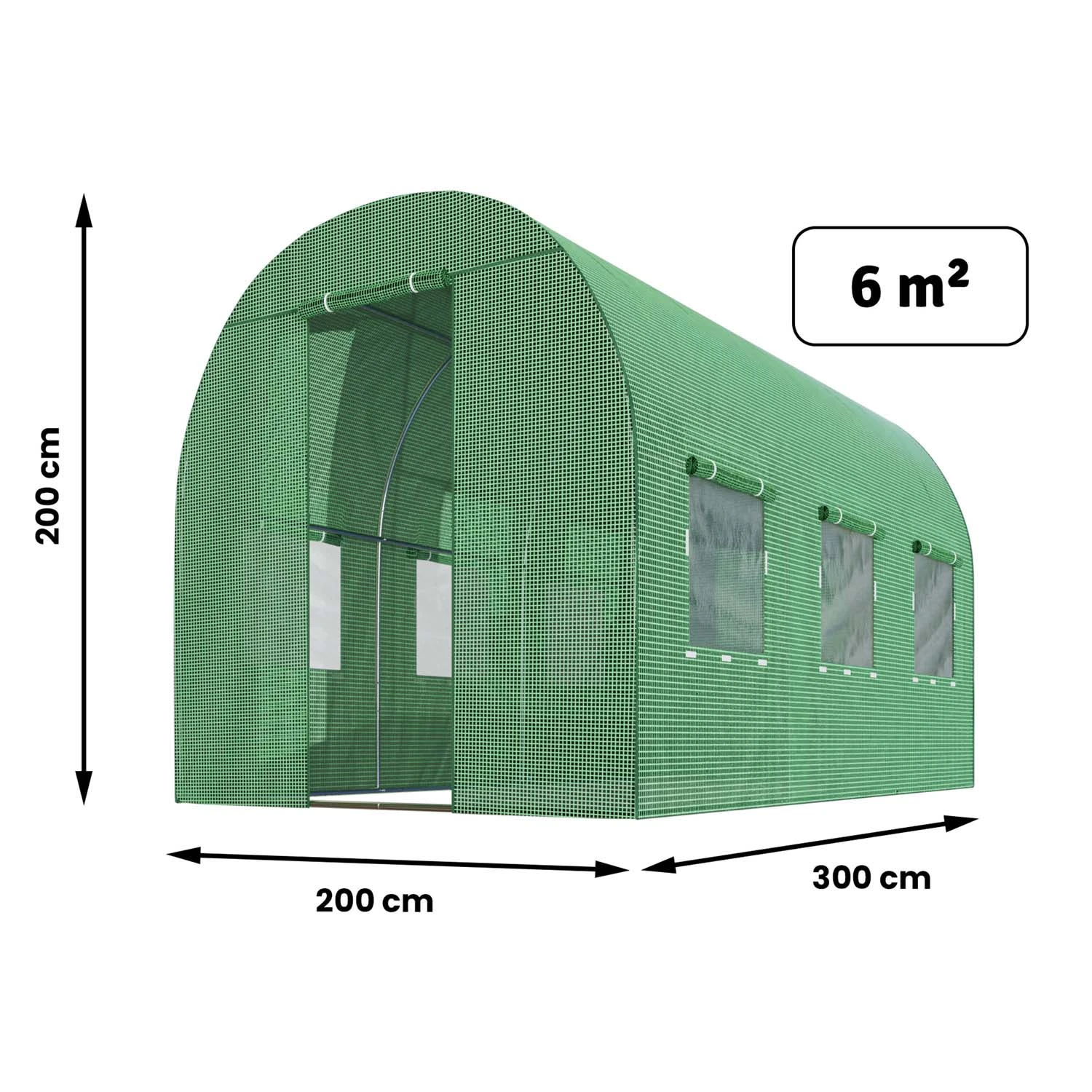Záhradný tunel 2x3m 6m2 Plonos – Obrázok 3