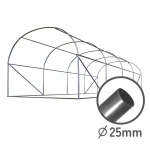 Záhradný tunel 3 x 4,5 m (13,5 m2) biely Plonos – Obrázok 8