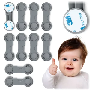 Ricokids 798301 ochrana proti otvoreniu skrinky 10 ks sivá