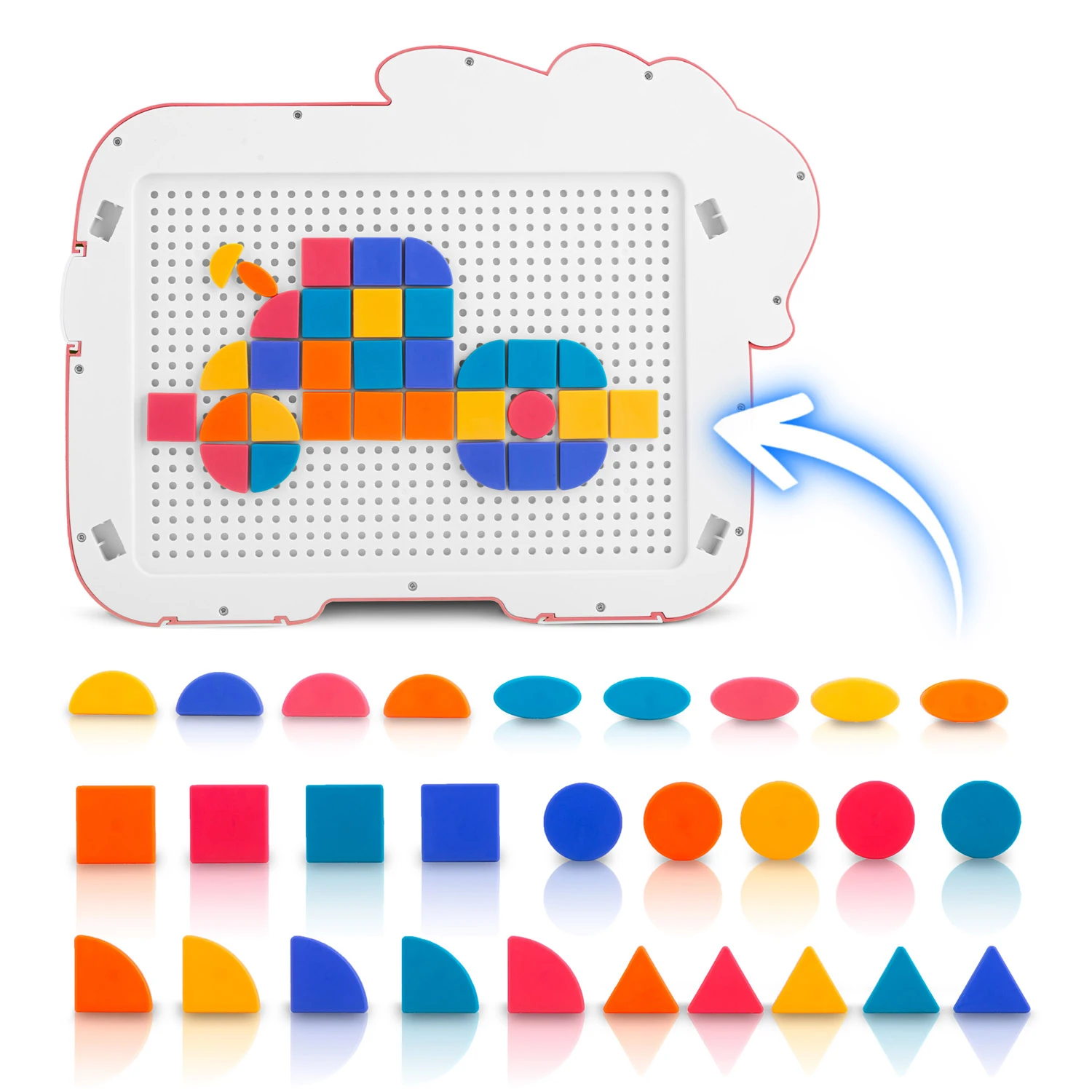 Ricokids RK-823 magnetická doska puzzle stôl pre deti tangram – Obrázok 5